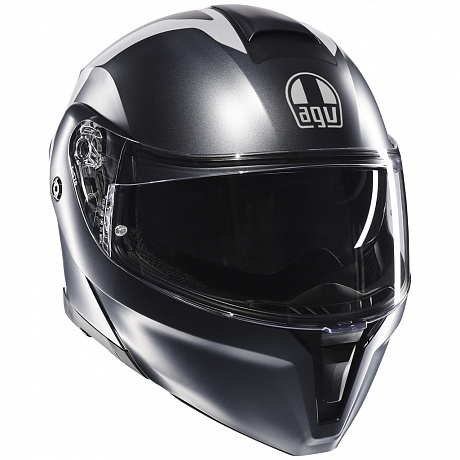 Шлем AGV STREETMODULAR RESIA MATT GREY/SILVER/RED от магазина мотошлемов AGHelmet