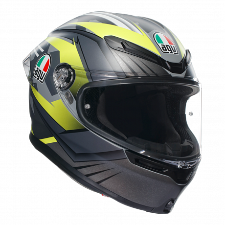 Шлем AGV K6 S EXITE CAMO - YELLOW FLUO от магазина мотошлемов AGHelmet