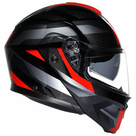 Шлем AGV STREETMODULAR LEDRO BLACK/RED от магазина мотошлемов AGHelmet