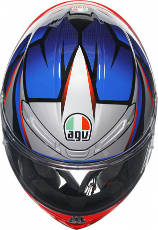 Шлем AGV K6 S SLASHCUT BLACK/BLUE/RED от магазина мотошлемов AGHelmet