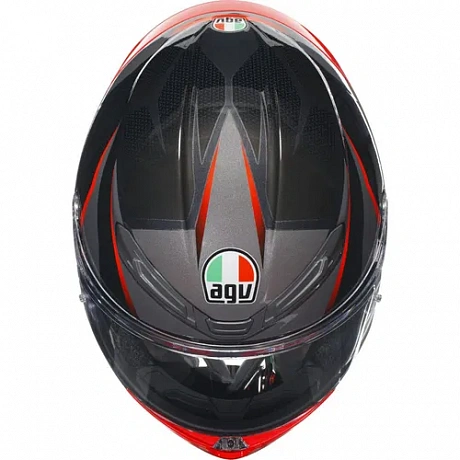 Шлем AGV K6 S SLASHCUT BLACK/GREY/RED от магазина мотошлемов AGHelmet