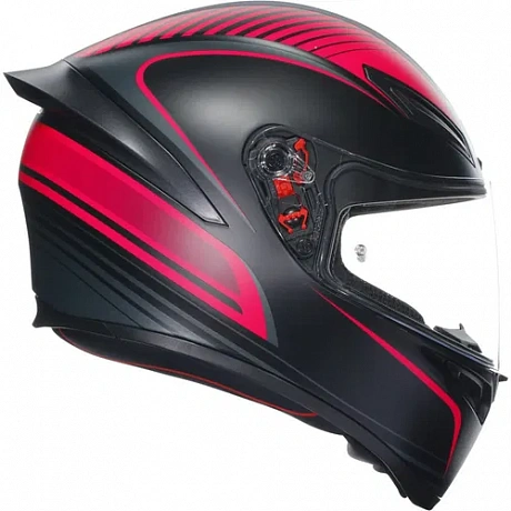 Шлем AGV K1 S MULTI WARMUP BLACK/RED от магазина мотошлемов AGHelmet