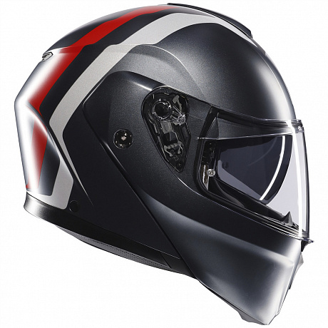 Шлем AGV STREETMODULAR RESIA MATT GREY/SILVER/RED от магазина мотошлемов AGHelmet