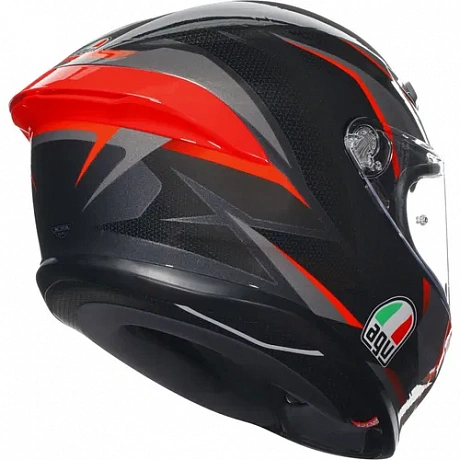 Шлем AGV K6 S SLASHCUT BLACK/GREY/RED от магазина мотошлемов AGHelmet