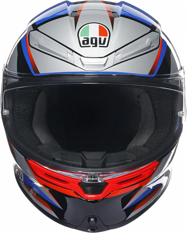 Шлем AGV K6 S SLASHCUT BLACK/BLUE/RED от магазина мотошлемов AGHelmet