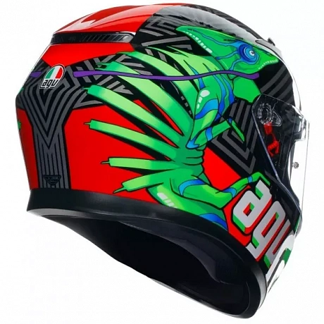 Шлем AGV K3 Kameleon Black-Red-Green от магазина мотошлемов AGHelmet
