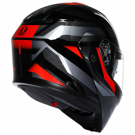 Шлем AGV STREETMODULAR LEDRO BLACK/RED от магазина мотошлемов AGHelmet