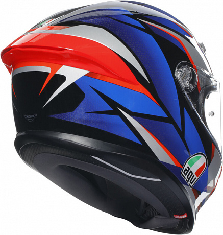 Шлем AGV K6 S SLASHCUT BLACK/BLUE/RED от магазина мотошлемов AGHelmet