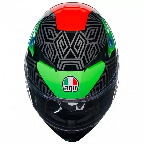 Шлем AGV K3 Kameleon Black-Red-Green от магазина мотошлемов AGHelmet
