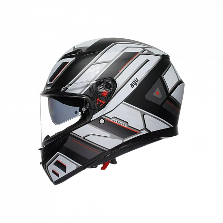 Шлем AGV K3 RIVIA MAT BLACK/WHITE от магазина мотошлемов AGHelmet