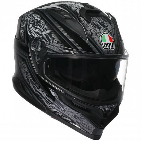 Шлем AGV K7 E2206 MPLK - DAMASCUS BLACK/SILVER от магазина мотошлемов AGHelmet